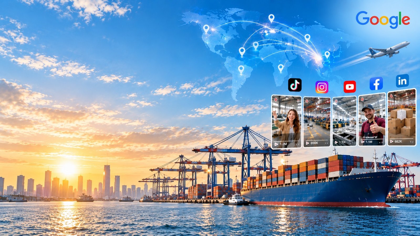 连接制造、全球物流、搜索与社媒渠道的 B2B 出海增长场景